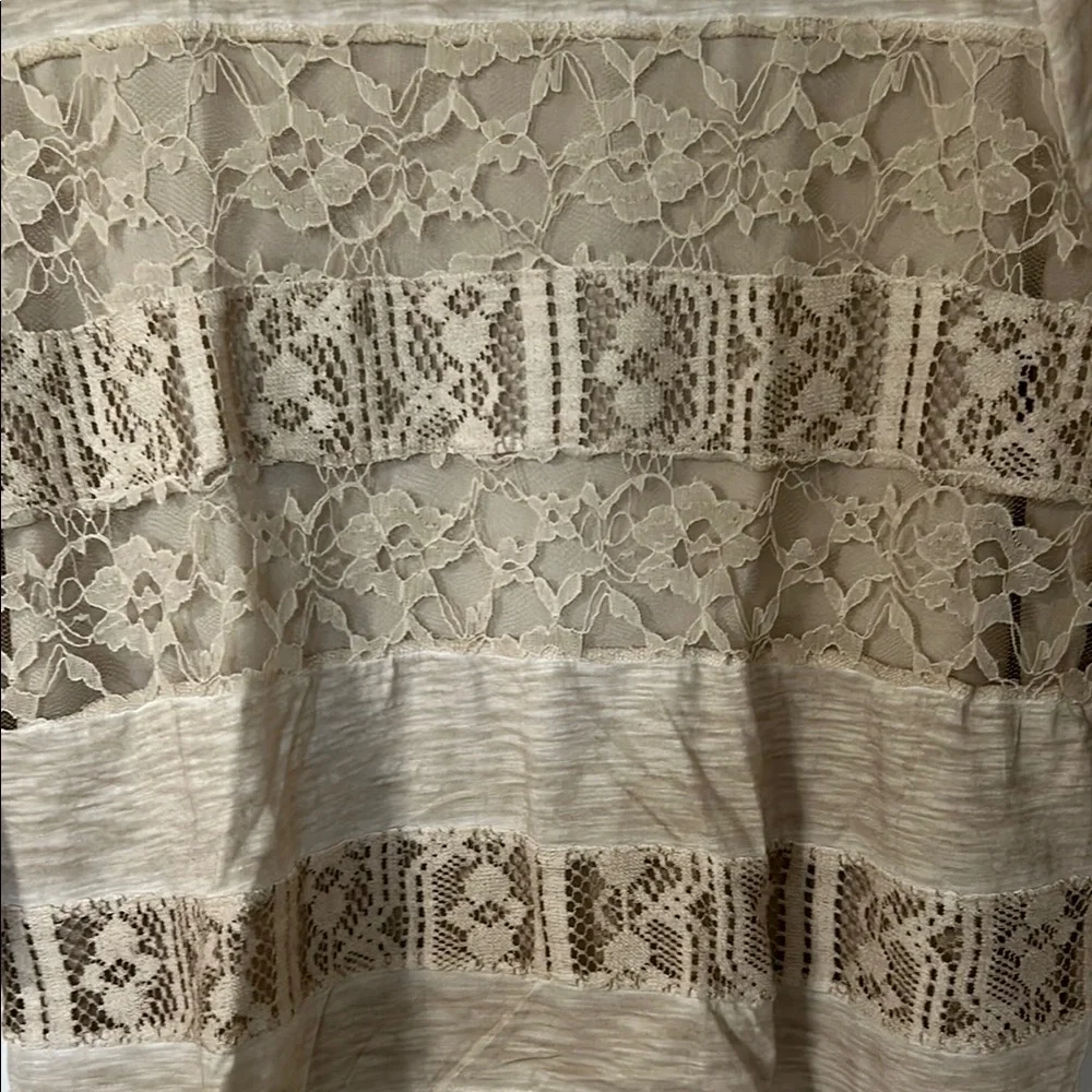 Chico's Beige Lace Detail Women's Top - Picture 4 of 10